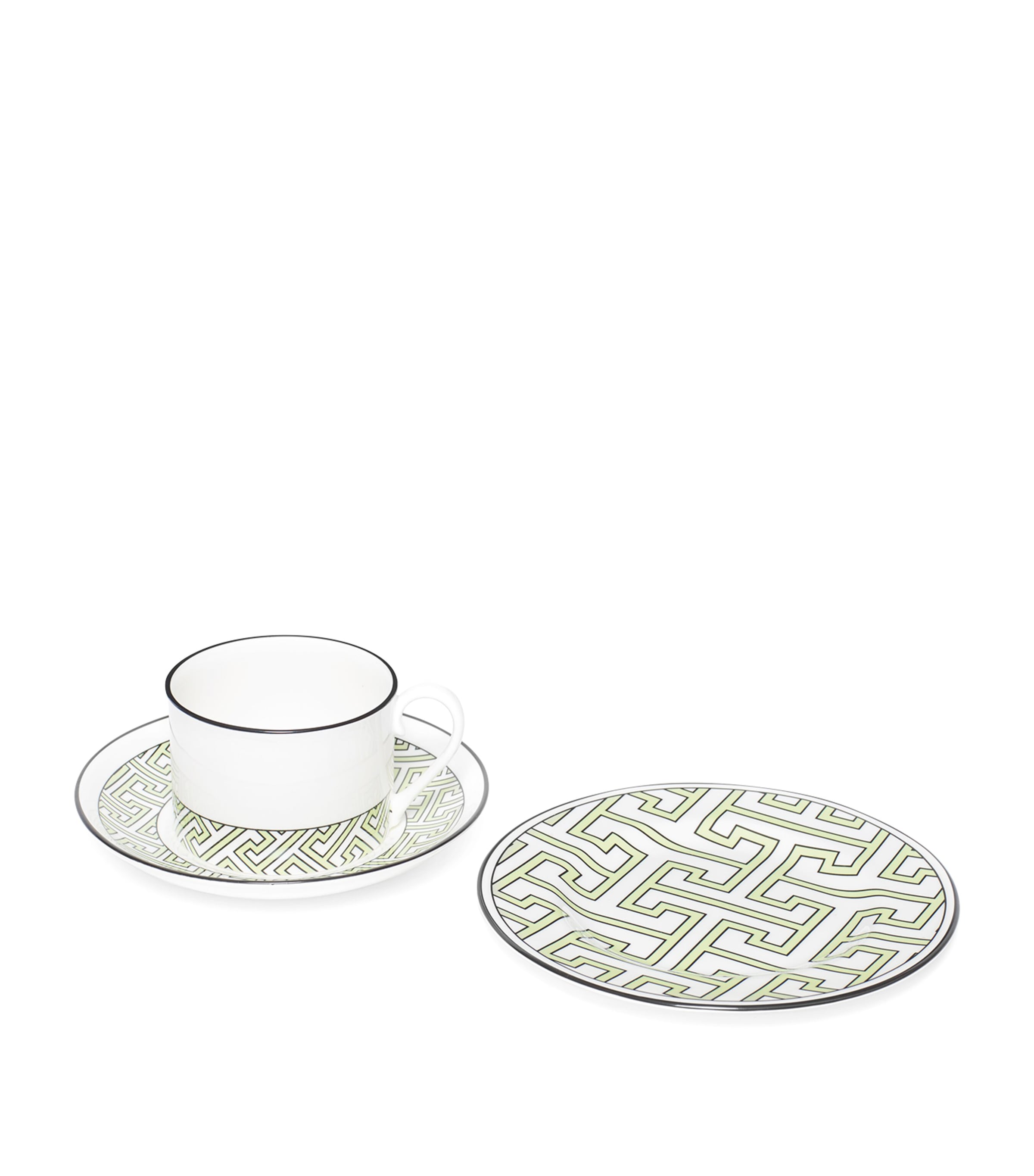 Maze Teacup And Saucer GREEN Image 2