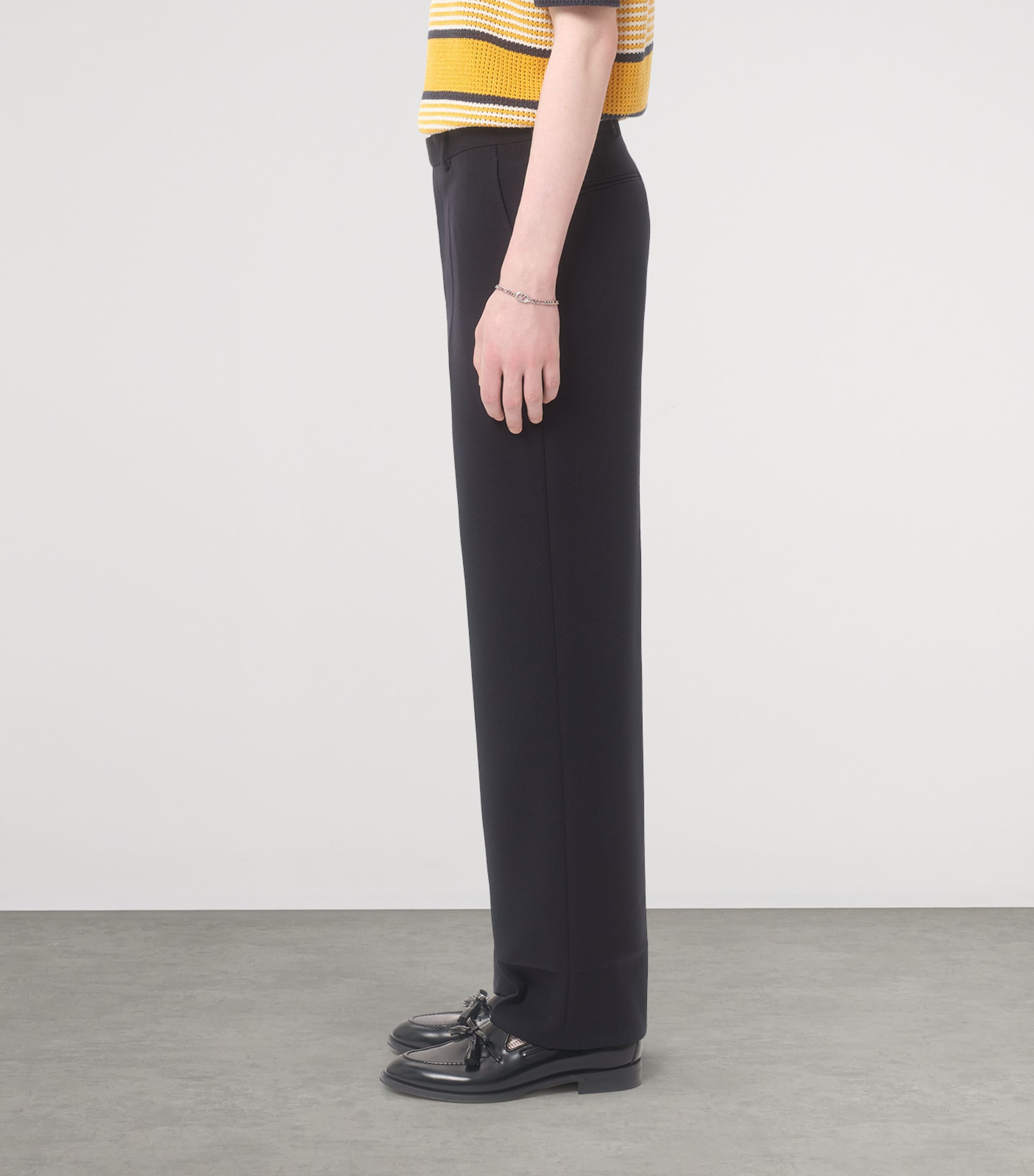 Virgin Wool Straight Tailored Trousers 598 Image 3