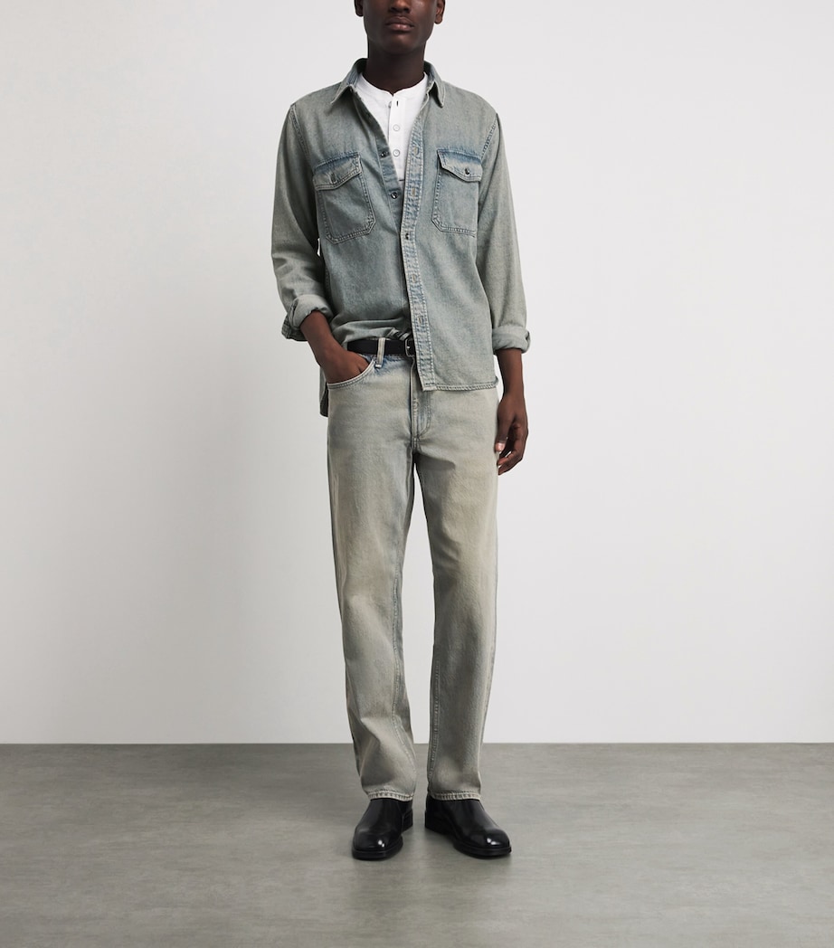 Rag & Bone Mens Denim Twin-Pocket Overshirt Mrrik Image 2