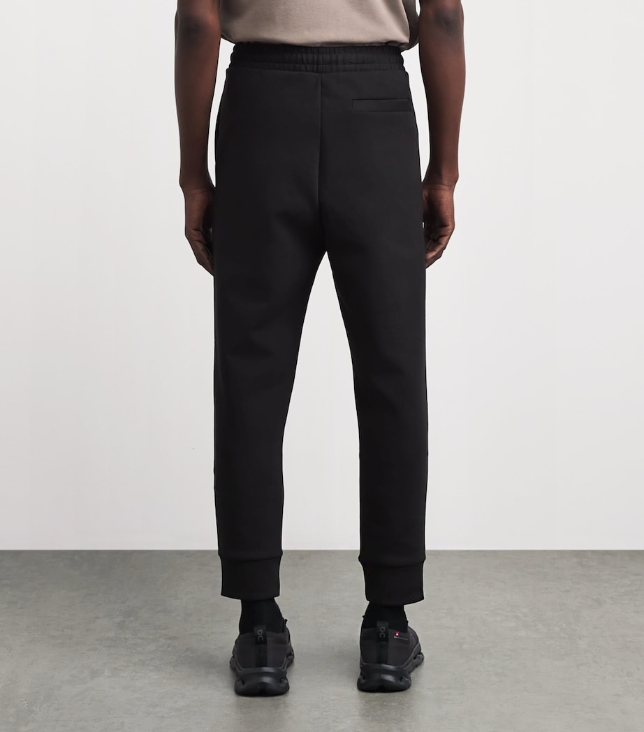 BOSS Mens Stretch-Cotton Logo Sweatpants Black Image 5