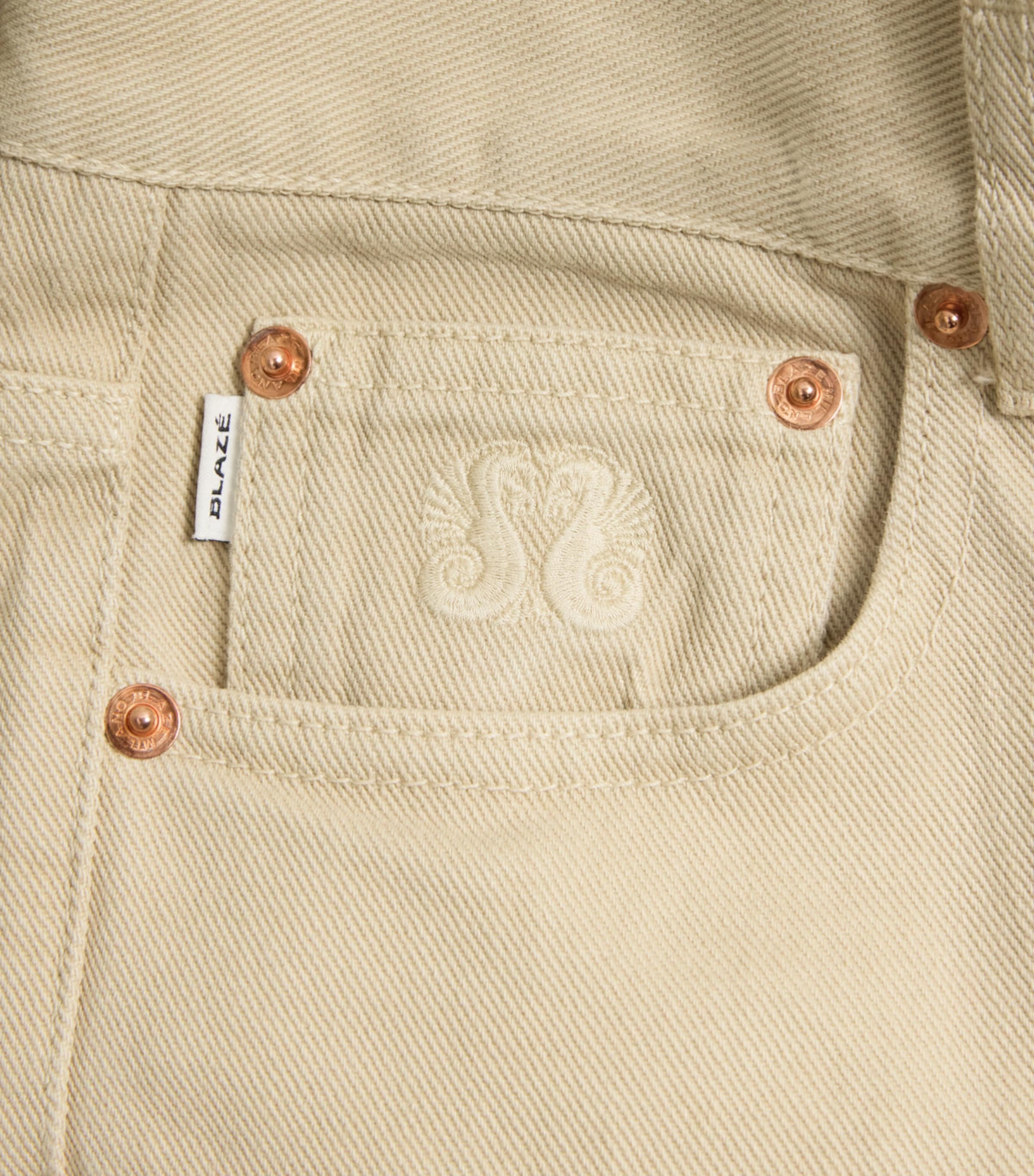 Blazé Milano Womens Nariida Java Straight Jeans Almond Image 6