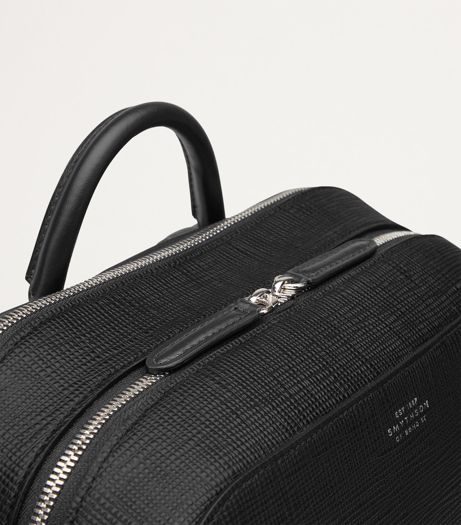 Smythson Leather Panama Backpack Black Image 5
