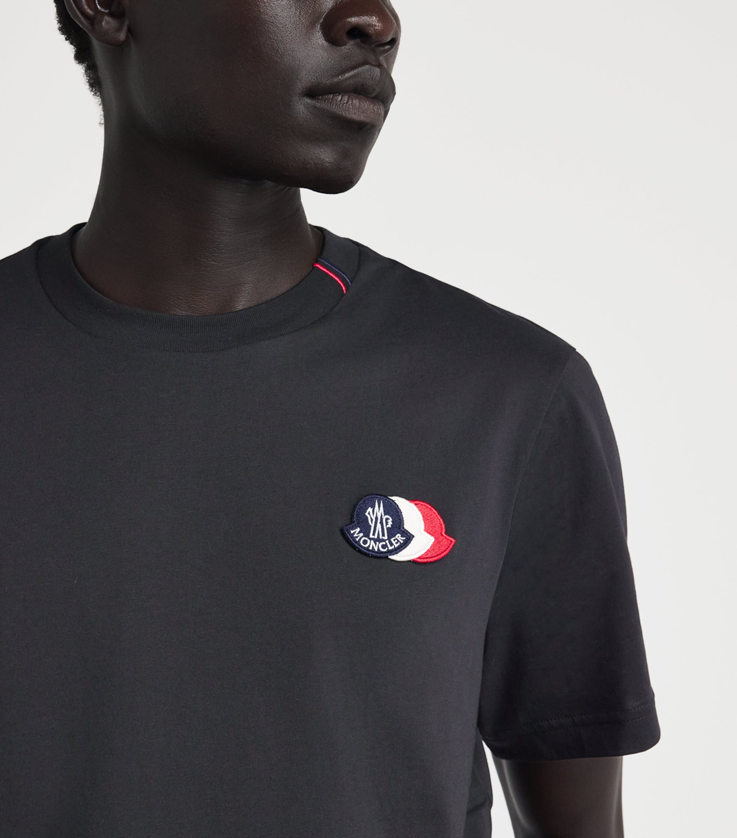 Moncler Mens Cotton Logo Patch T-Shirt Image 3