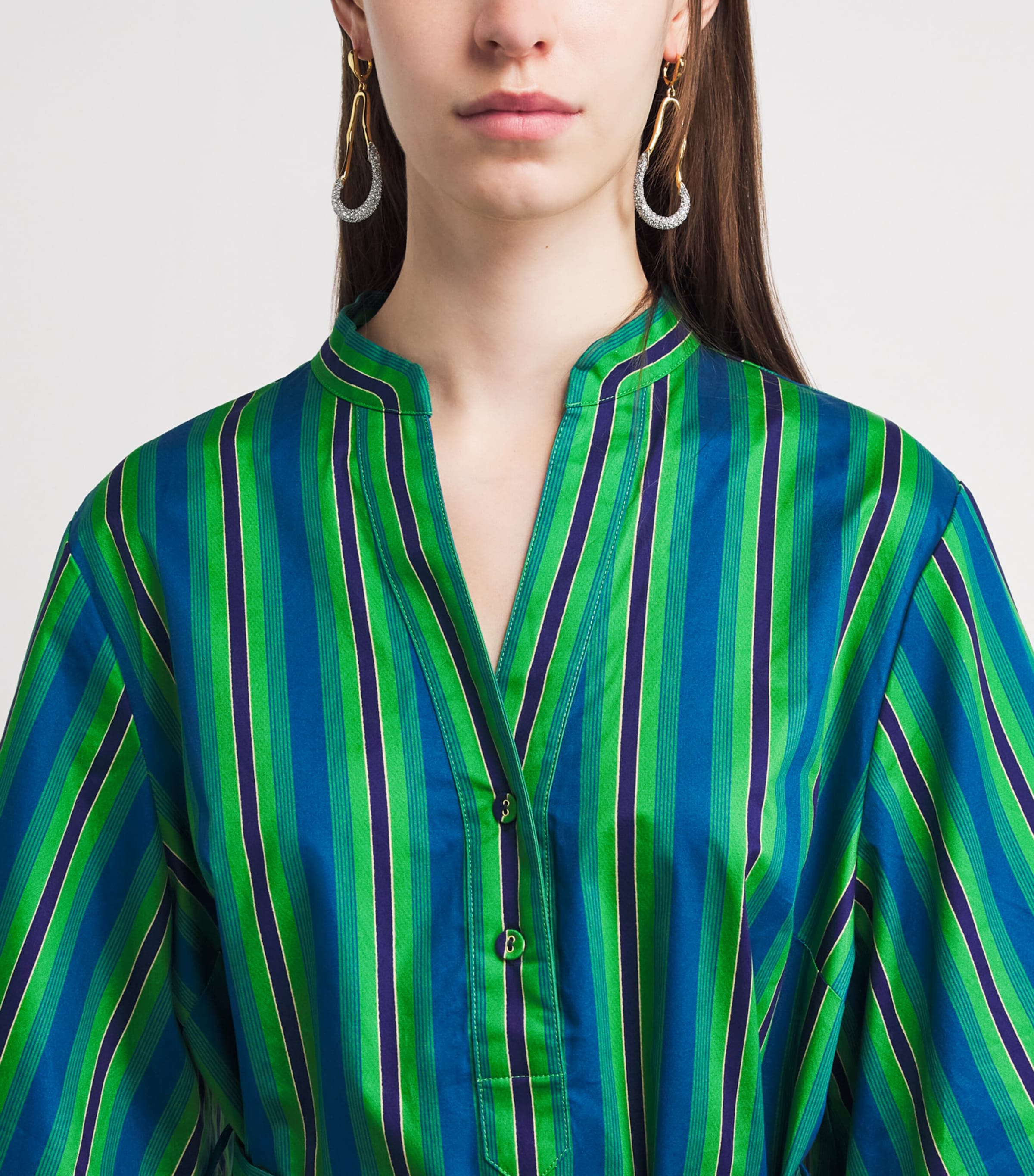 ALEMAIS Womens Organic Cotton Margo Mini Shirt Dress Image 3