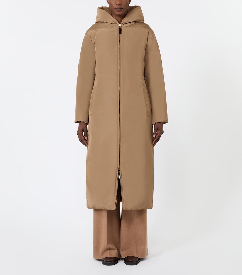 Max Mara Womens Camel-Wool Reversible Puffer Coat Camel Image 5