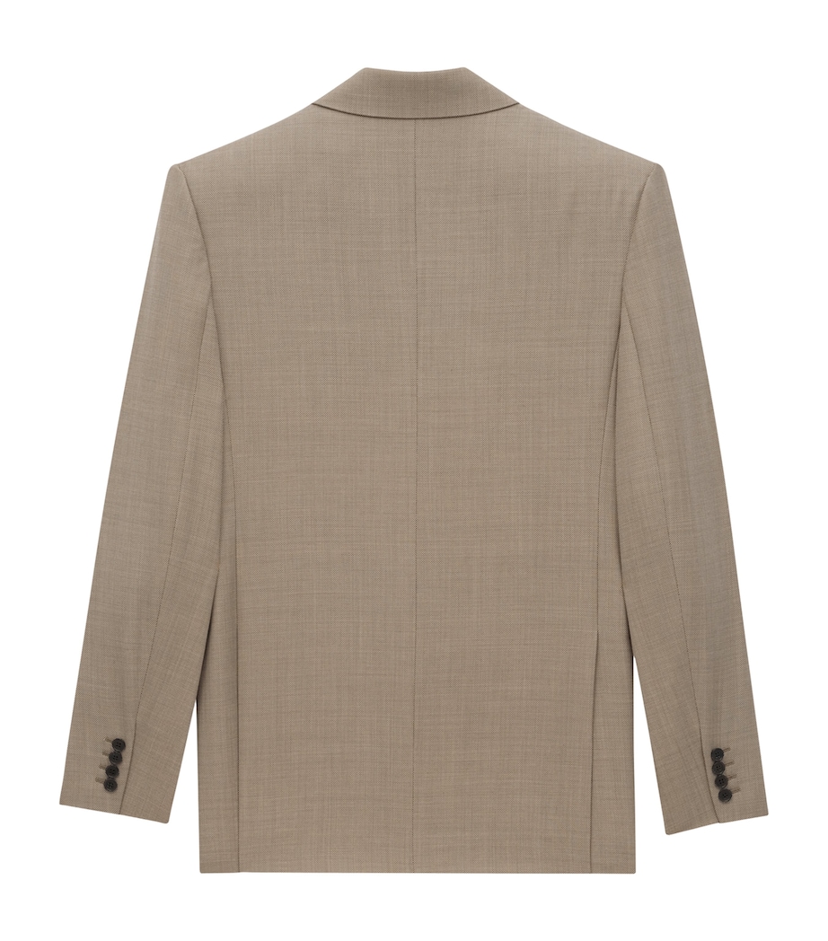 Saint Laurent Womens Wool Double-Breasted Blazer Image 2