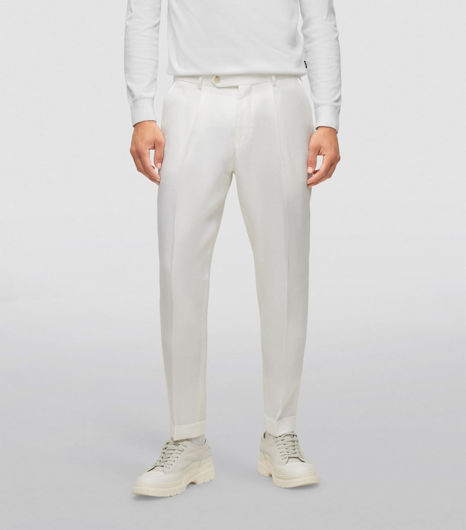 Linen Tailored Trousers 100 Image 3