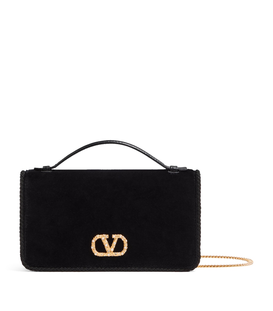 VLogo Signature Wallet with Strap BBK Image 1