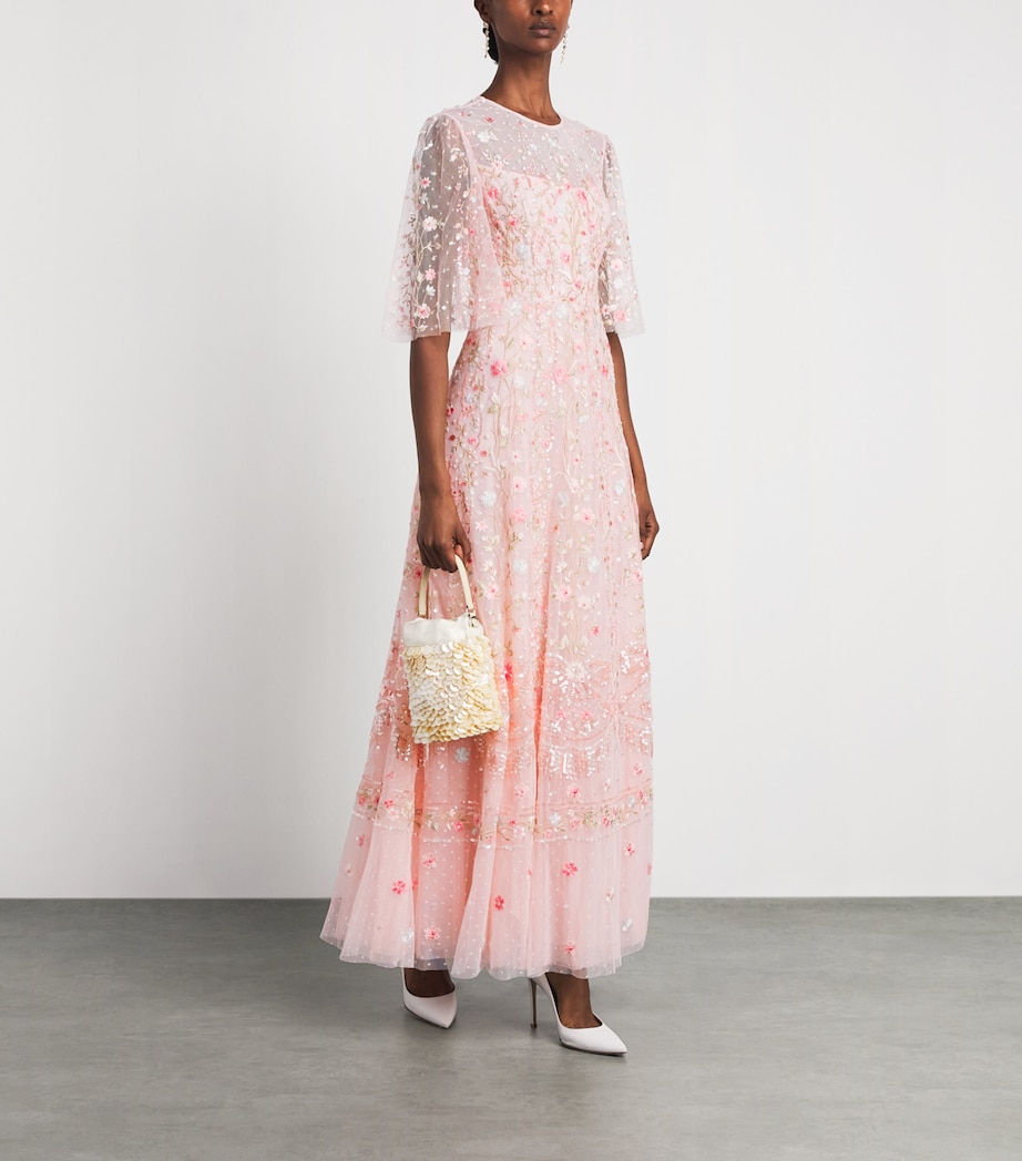 Needle & Thread Womens Rococo Ribbon Gown Dusk Pink Image 2