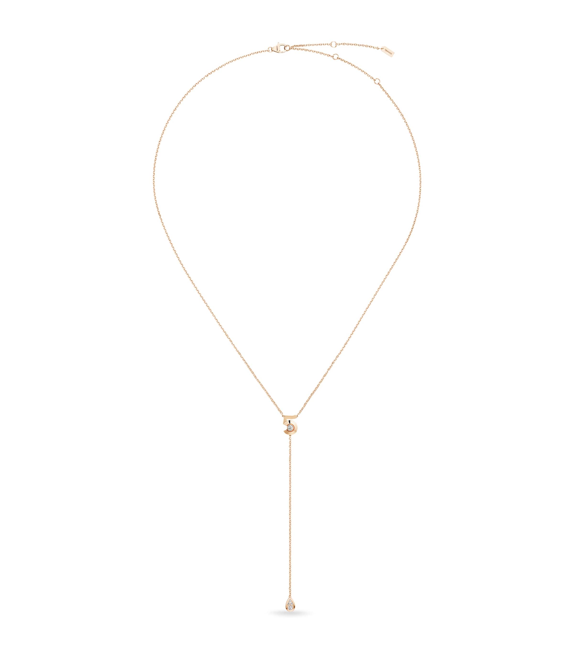 CHANEL Beige Gold and Diamond Extrait de N°5 Necklace Beige Gold Image 1