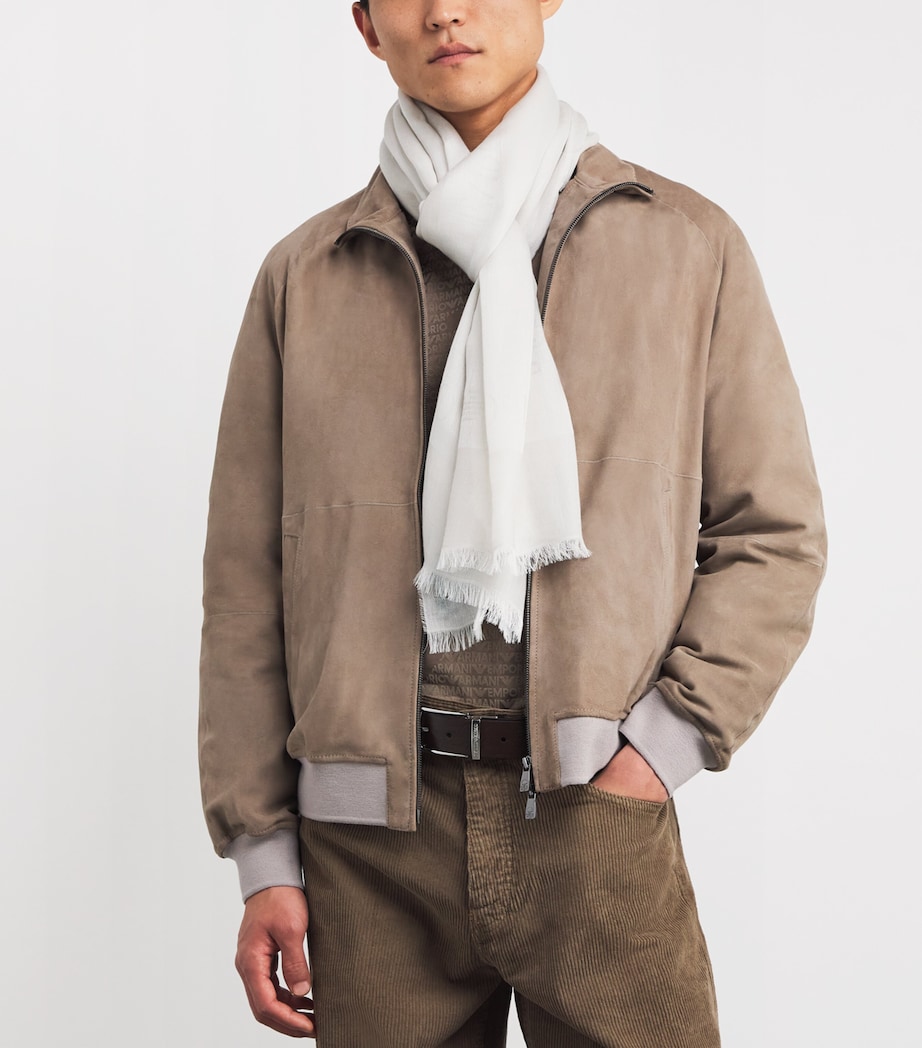 Wool-Blend Logo Scarf U0005 Image 3