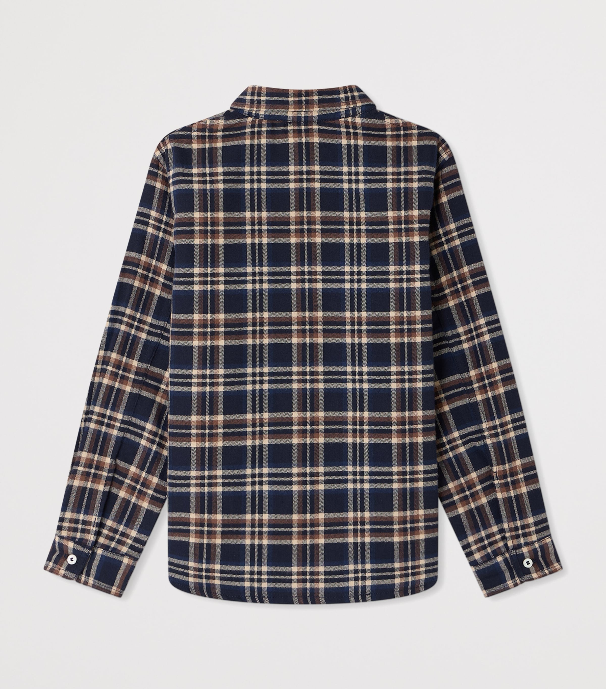 Bonpoint Cotton Check Shirt (4-8 Years) Carreaux Marine Image 2