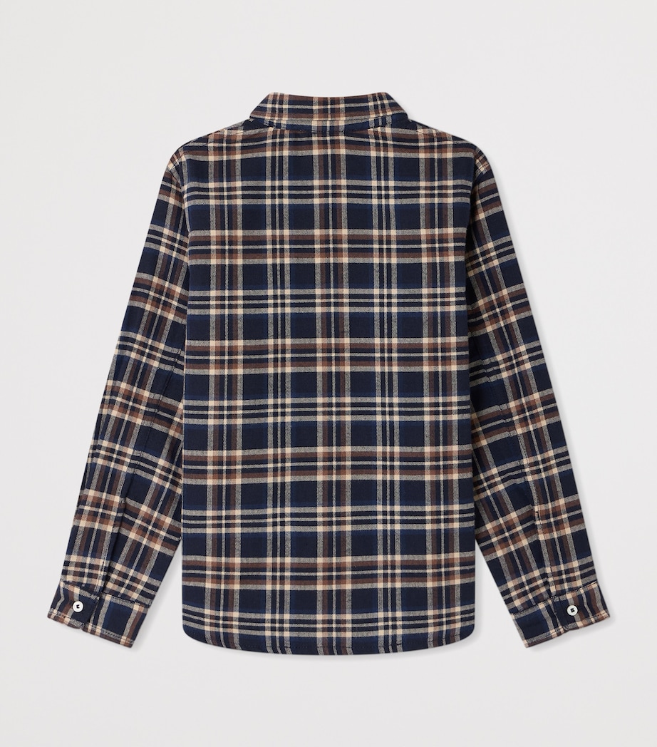 Bonpoint Cotton Check Shirt (4-8 Years) Carreaux Marine Image 2