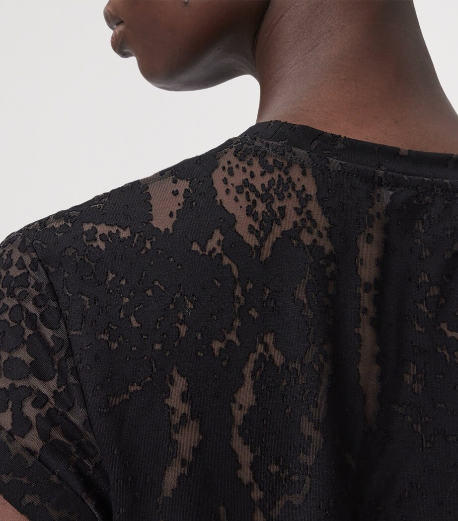 Snake-Print Anna T-Shirt BLACK Image 6
