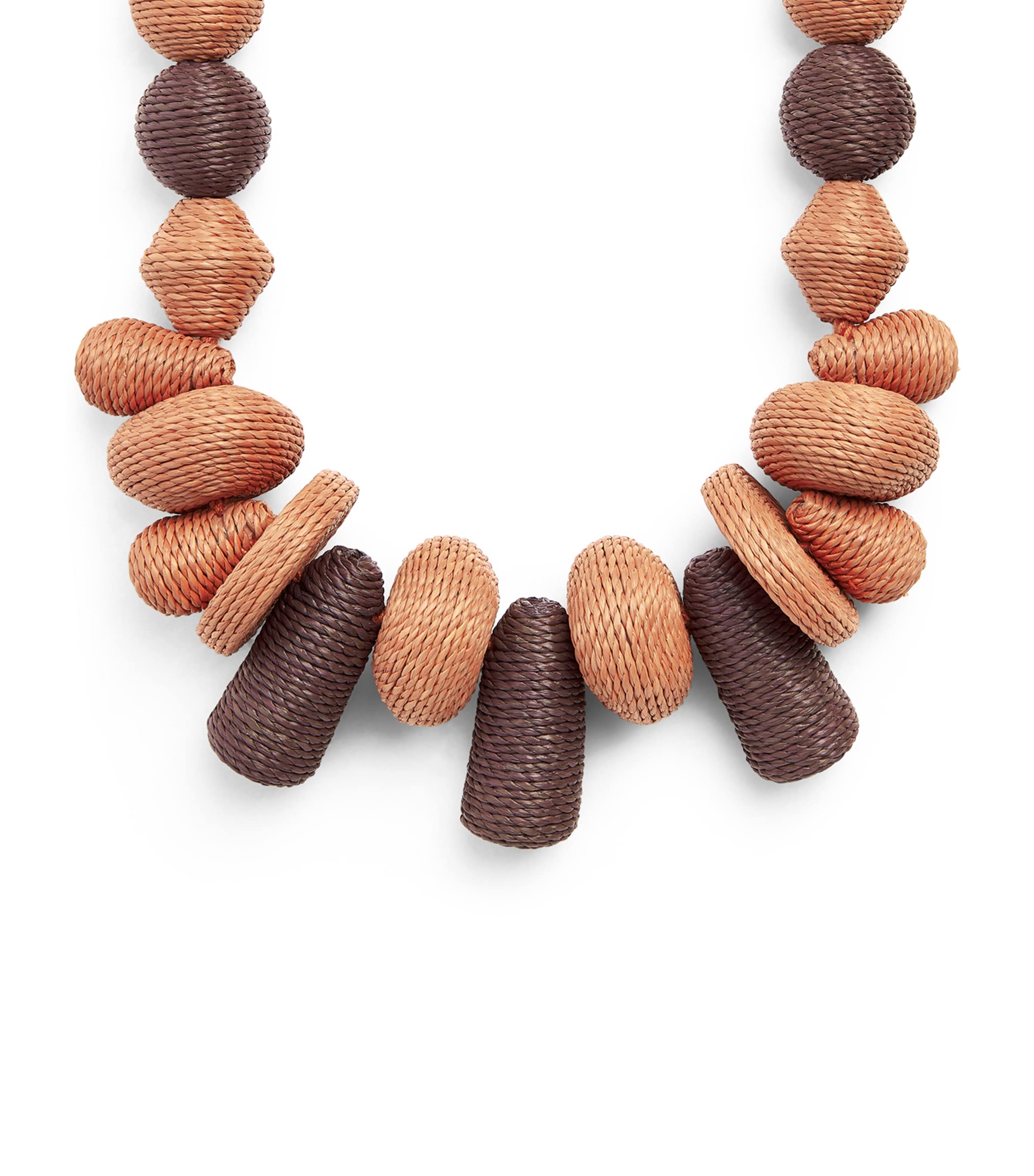 Weekend Max Mara Straw Necklace In Brown