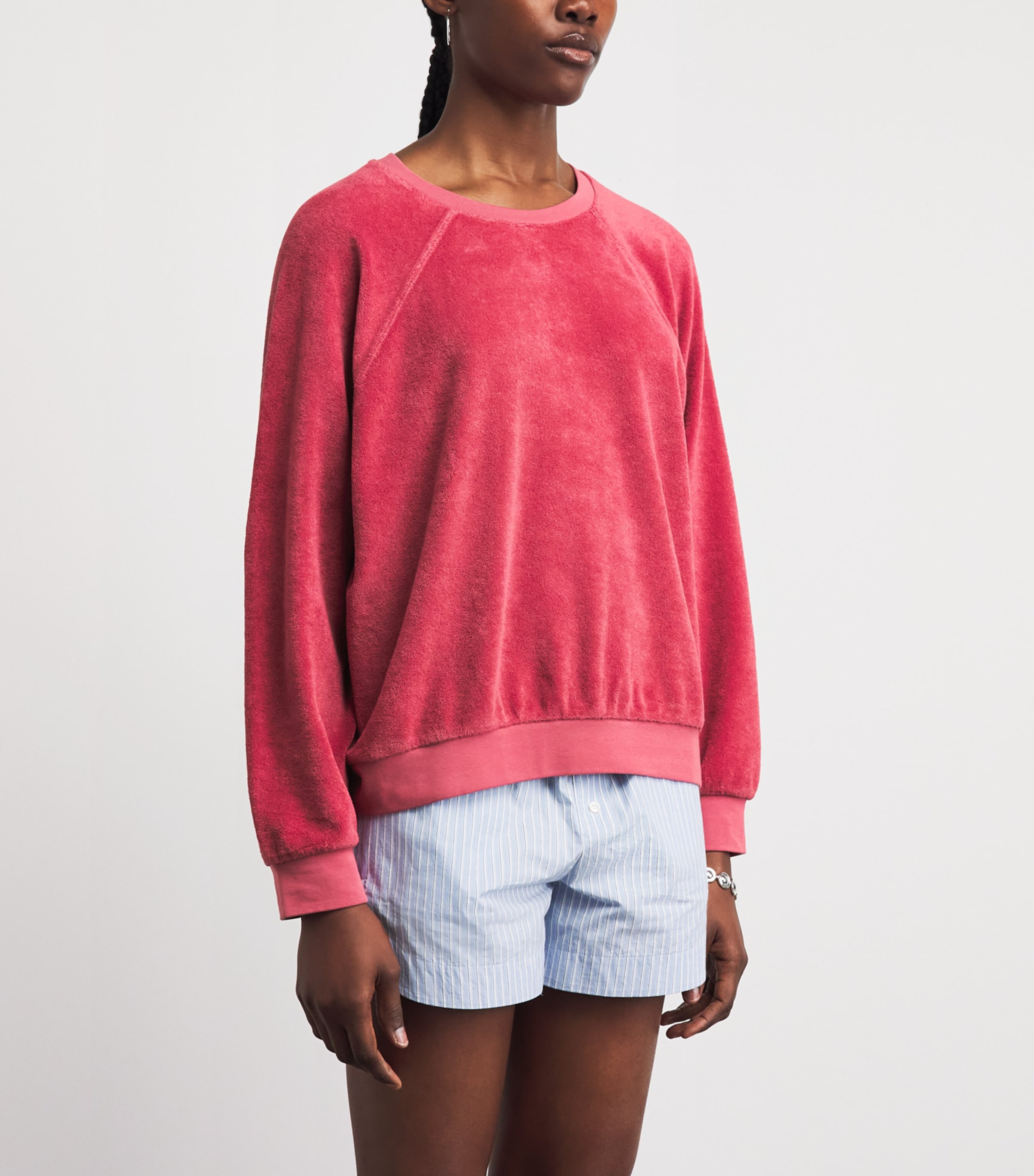Suzie Kondi Womens Cotton-Blend Samos Sweatshirt Framboise Image 4