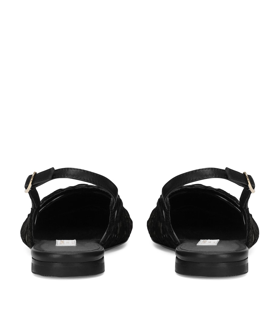 Lace Slingback Flats 80999-BLACK Image 2