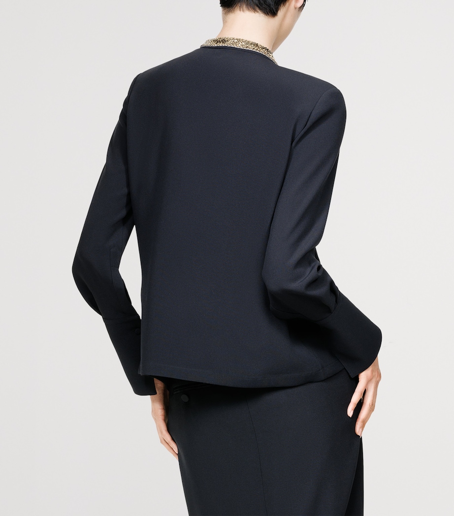 TOM FORD Womens Embellished Blouse Nya Image 4