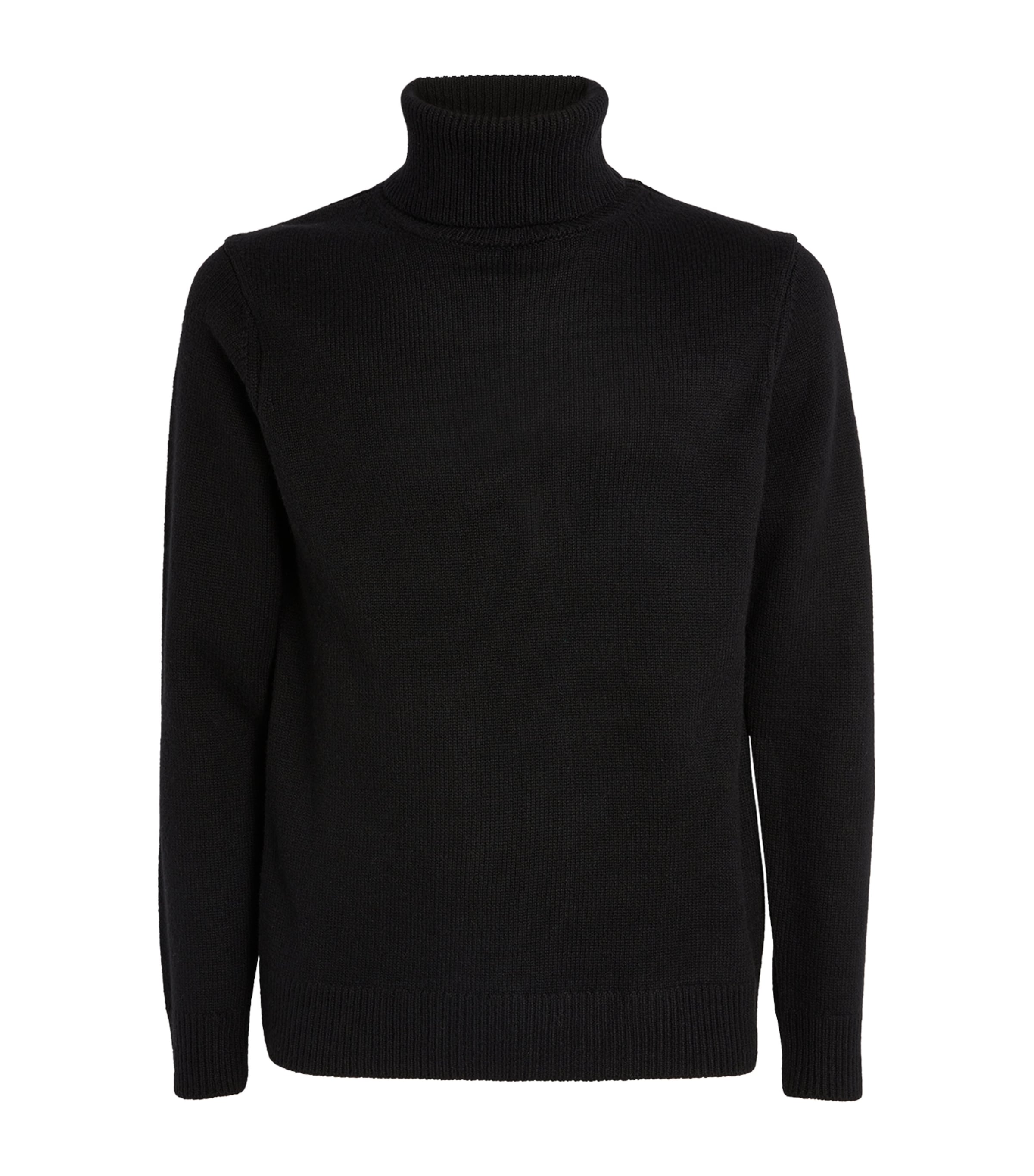 Sandro Wool-blend Rollneck Sweater In Black