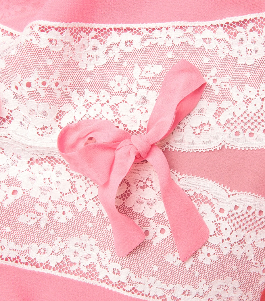 Loretta Caponi Womens Silk Fiocchini Top Pink Dawn Image 5