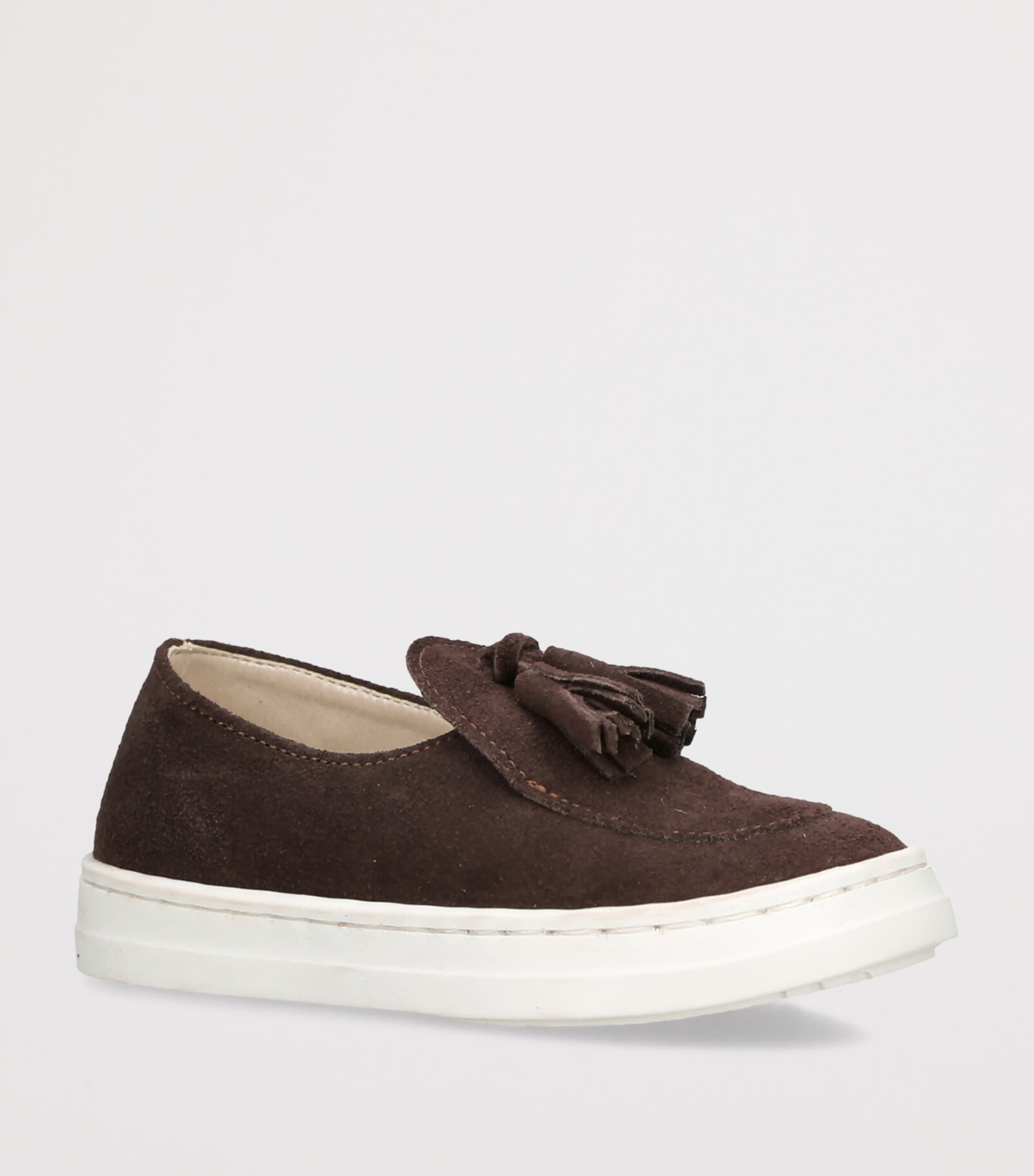 BabyWalker Suede Tassel Loafers Brown Image 2