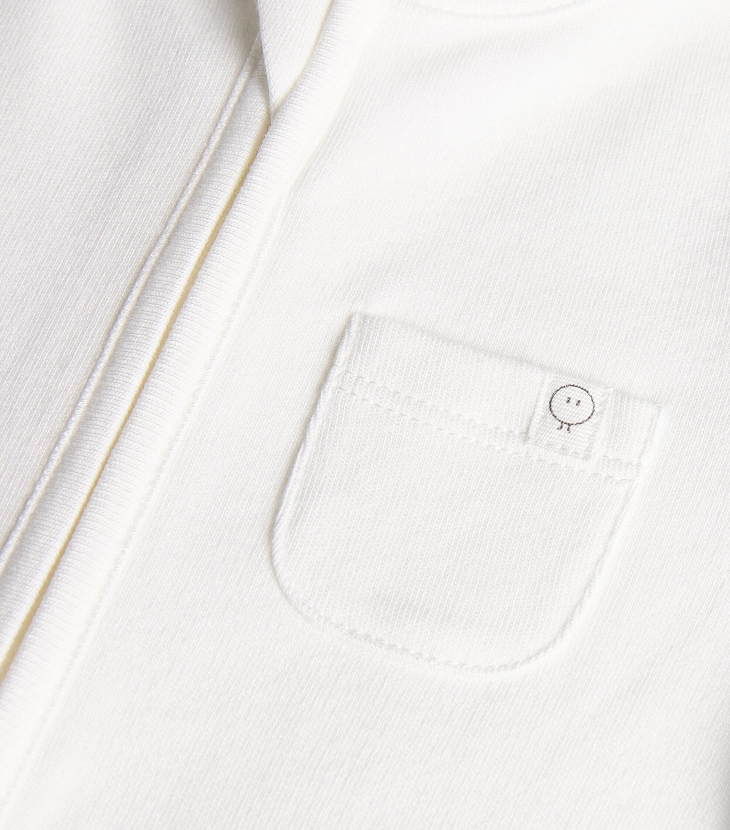 Zipped All-In-One Sleepsuit (6-9 Months) WHITE Image 3