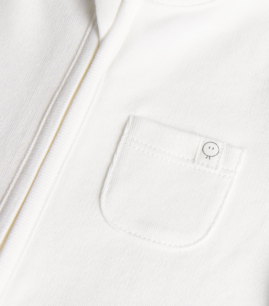 Zipped All-In-One Sleepsuit (6-9 Months) WHITE Image 3