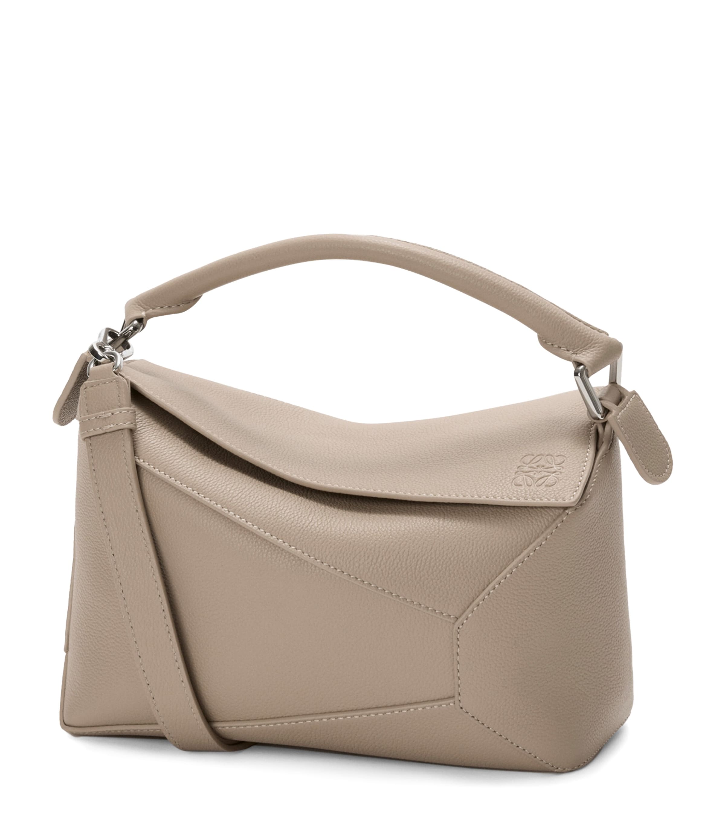 Loewe Small Puzzle Edge Bag In Grained Calfskin In Brown