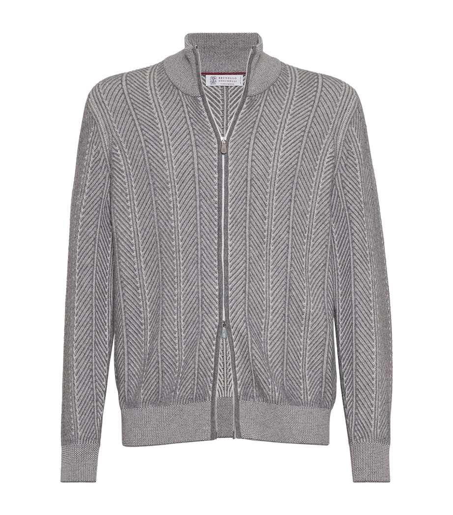 Cashmere Stitched-Detail Cardigan CQ543 Image 1