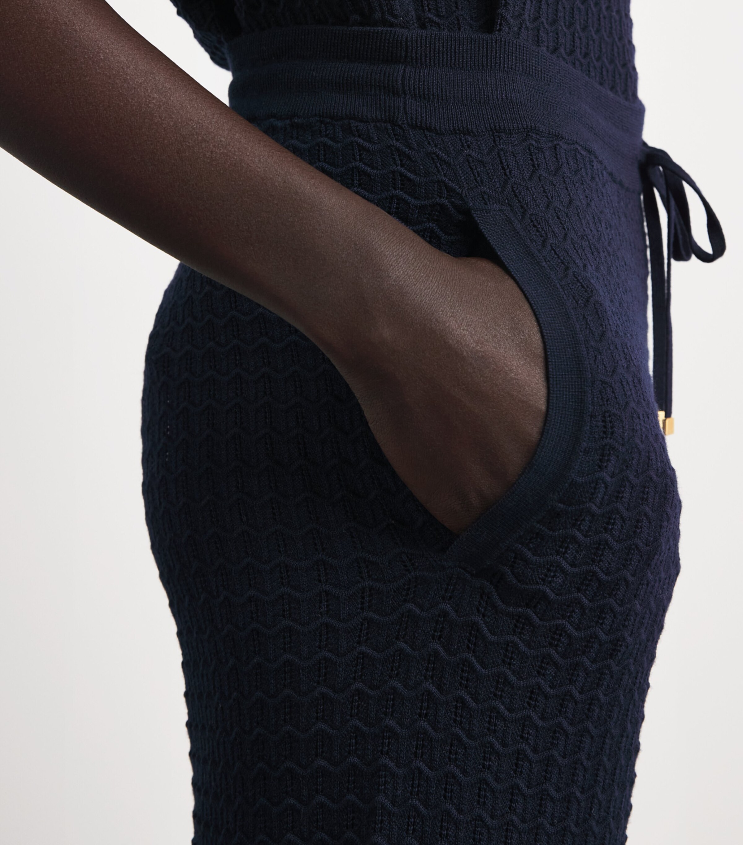 Eleventy Womens Wool Knitted Trousers Blu Image 3