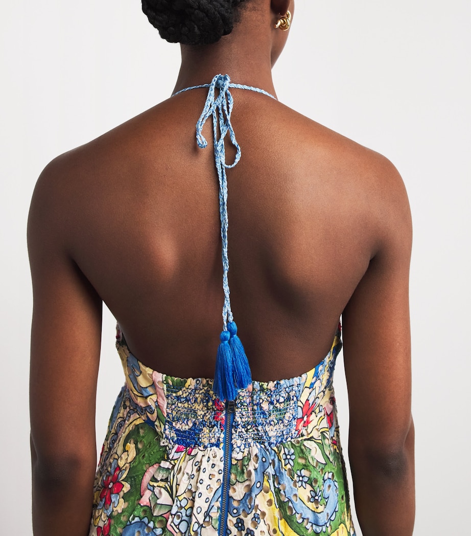 Alice+Olivia Womens Embroidered Karolina Maxi Dress Heat Wave Image 3