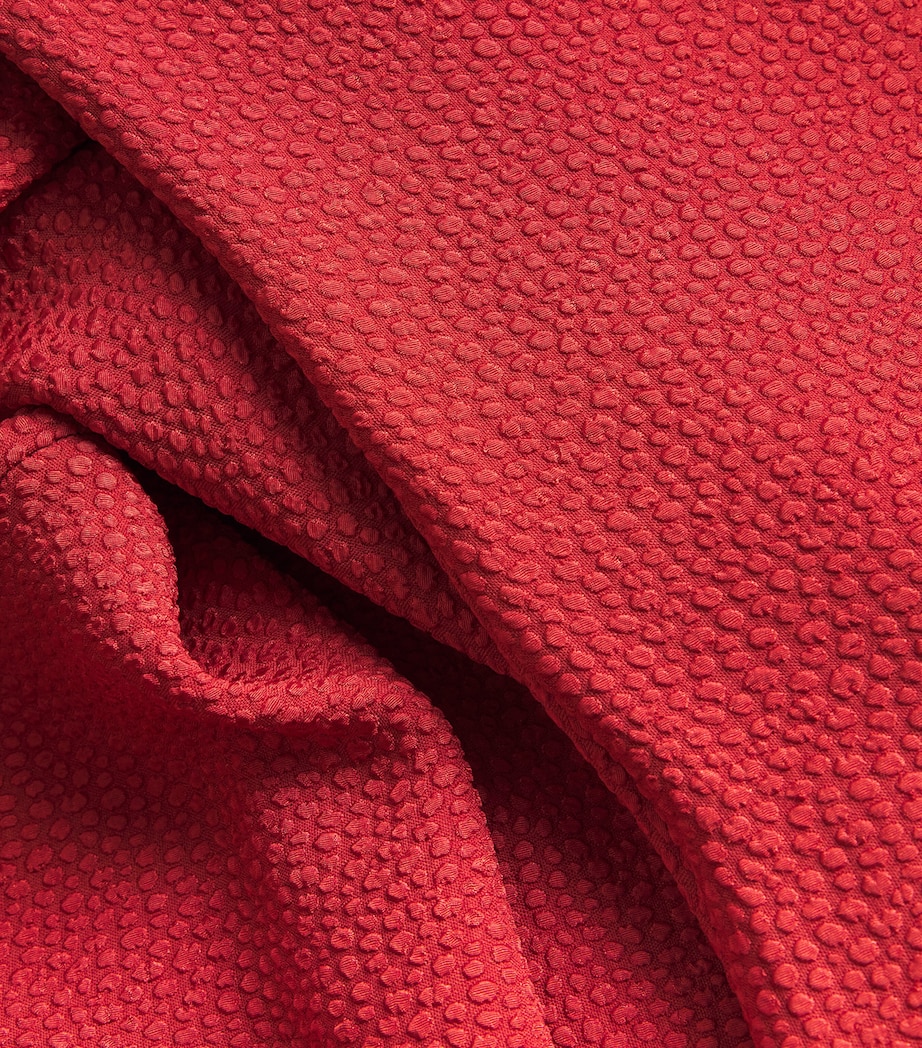 Jacquard Finial Midi Dress CARMINE Image 5