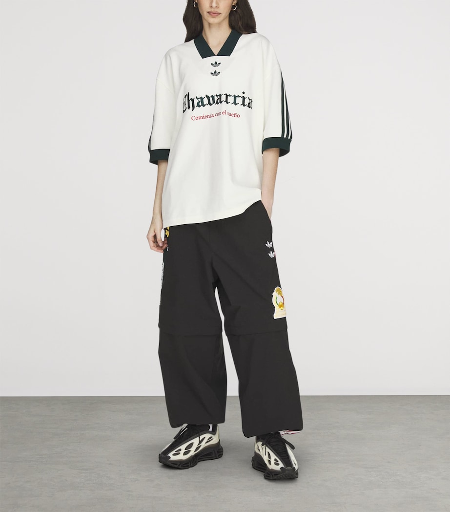 Willy Chavarria Mens x adidas Originals Soccer T-Shirt Off White Image 2