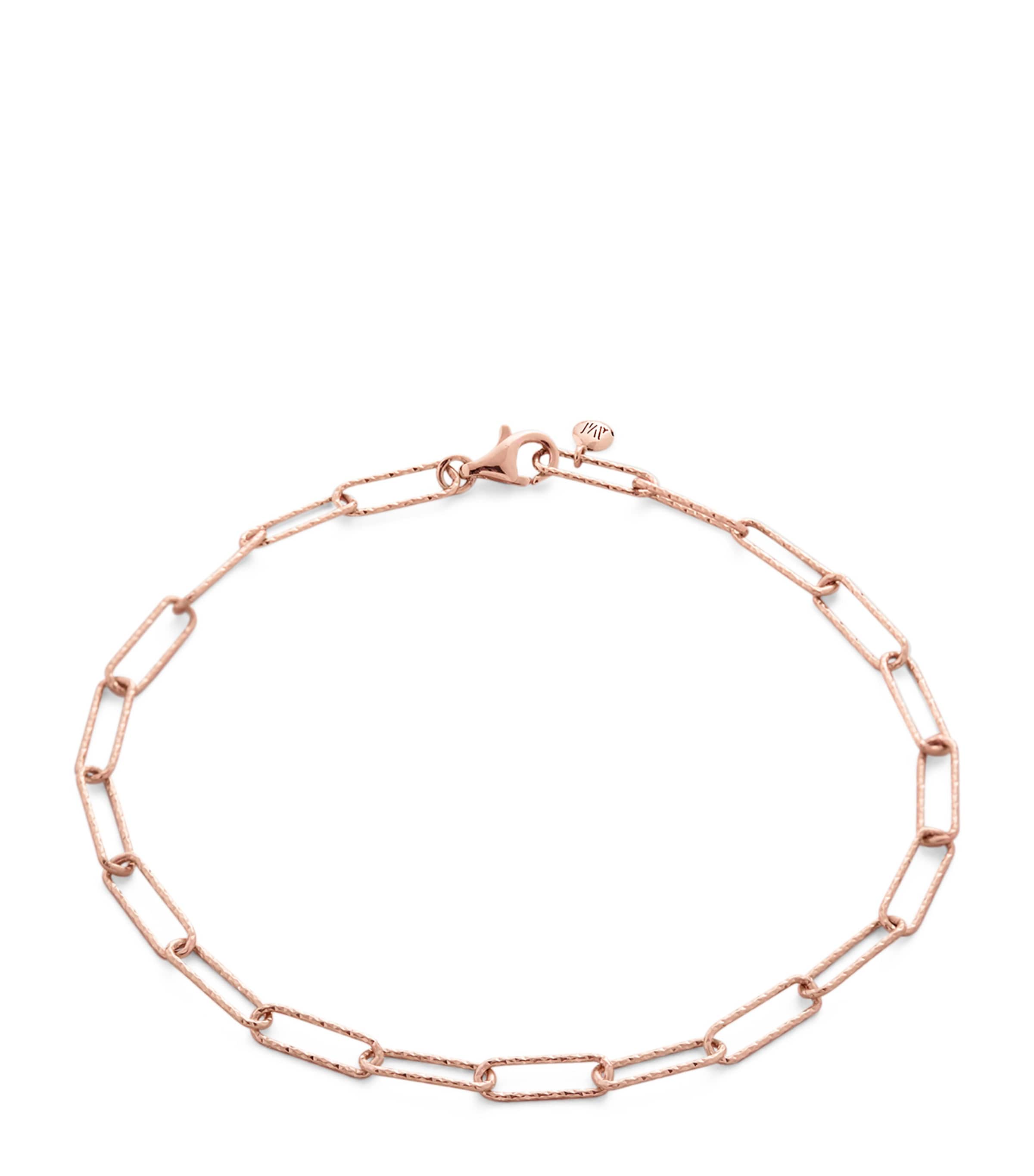 Monica Vinader Rose Gold Vermeil Alta Bracelet In Brown