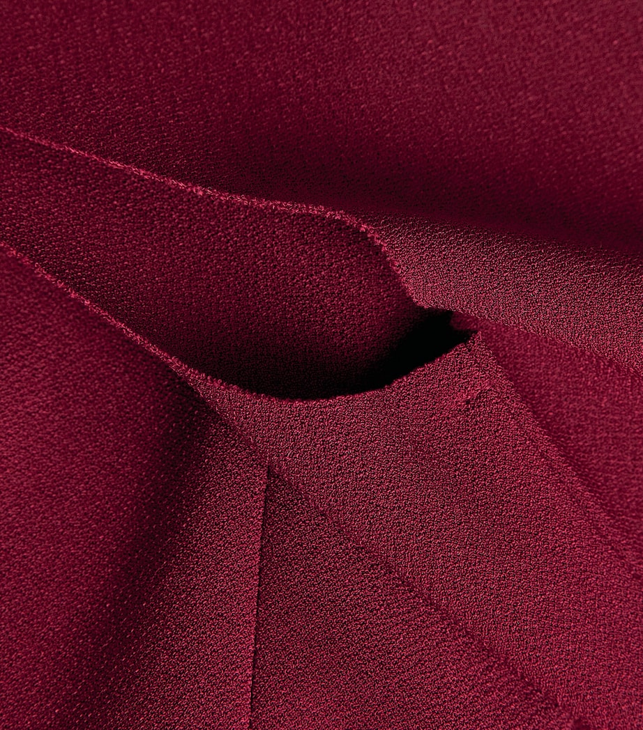 Birrot Womens Lay 2 Draped Midi Dress Burgundy Image 6