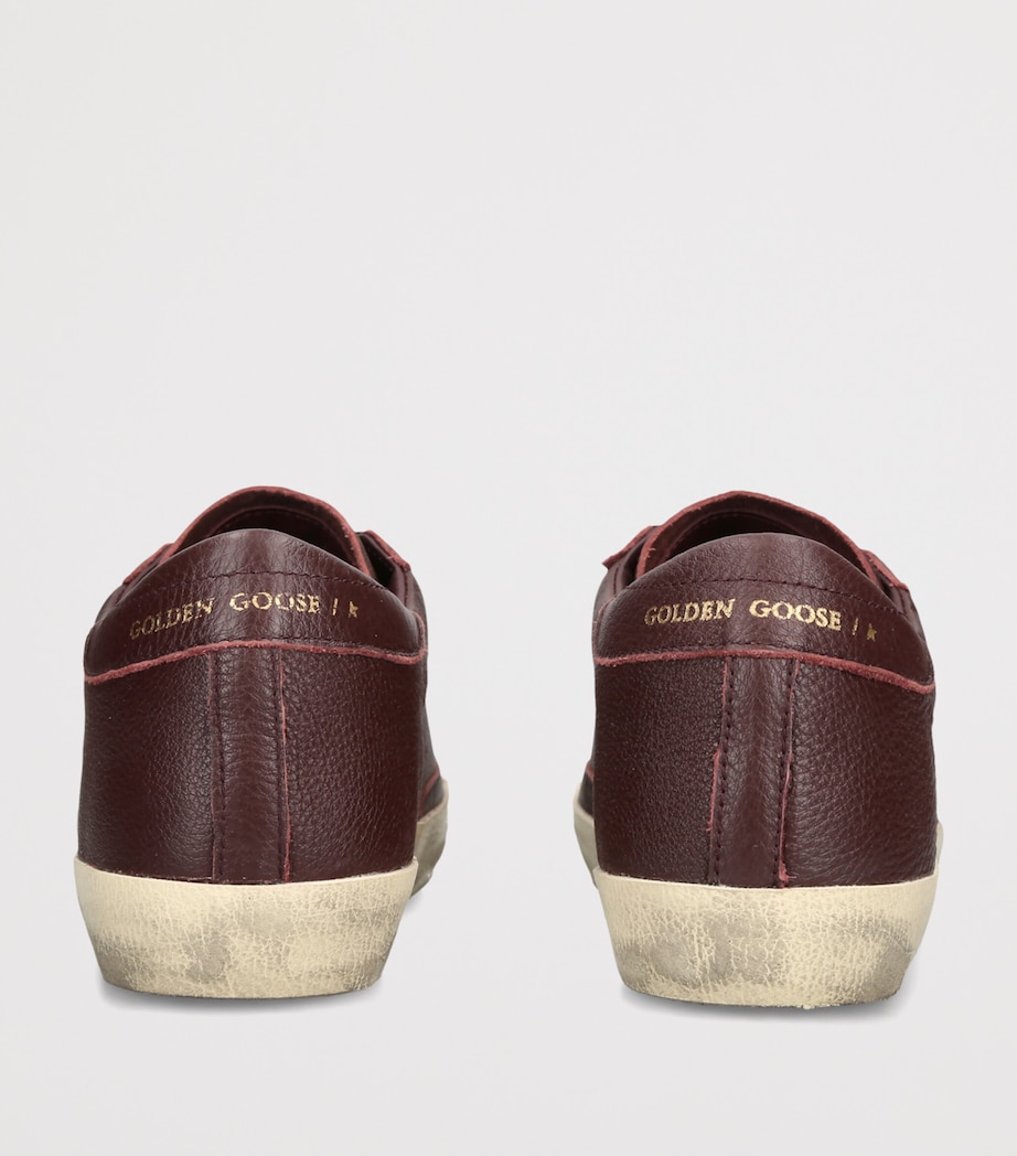 Golden Goose Leather Superstar Sneakers Wine Image 4