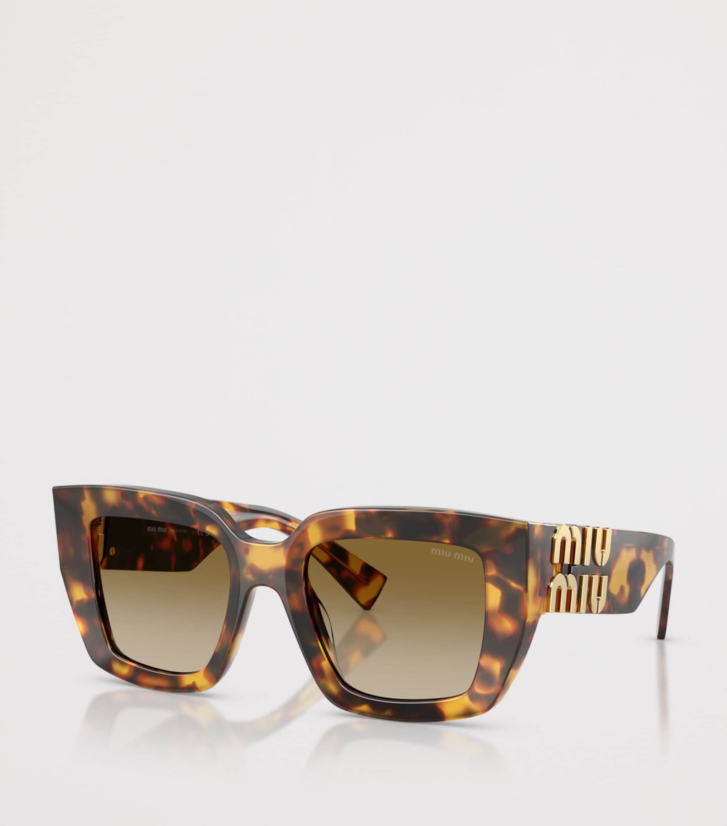 Miu Miu Tortoiseshell Square MU B05S Sunglasses Brown Image 2