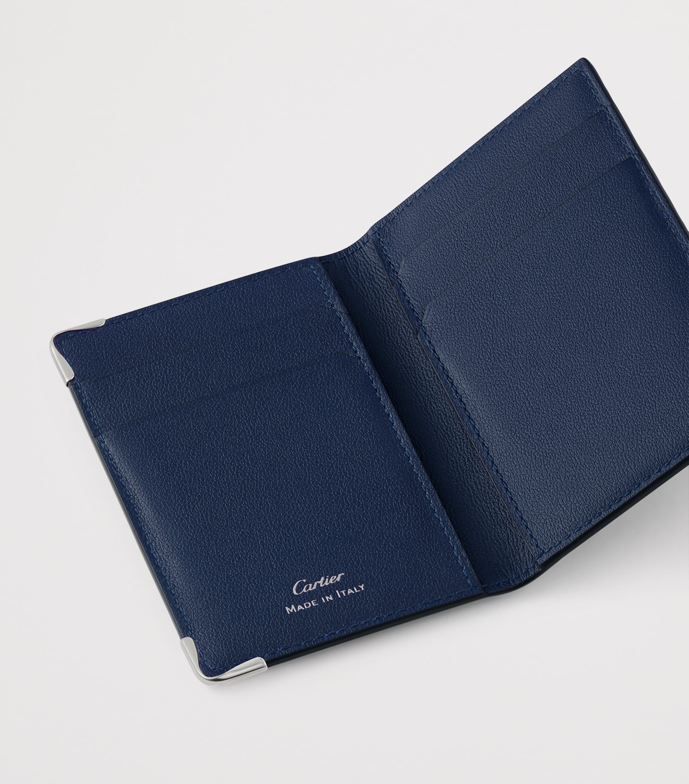 Leather Must de Cartier Card Holder NAVY BLUE Image 3