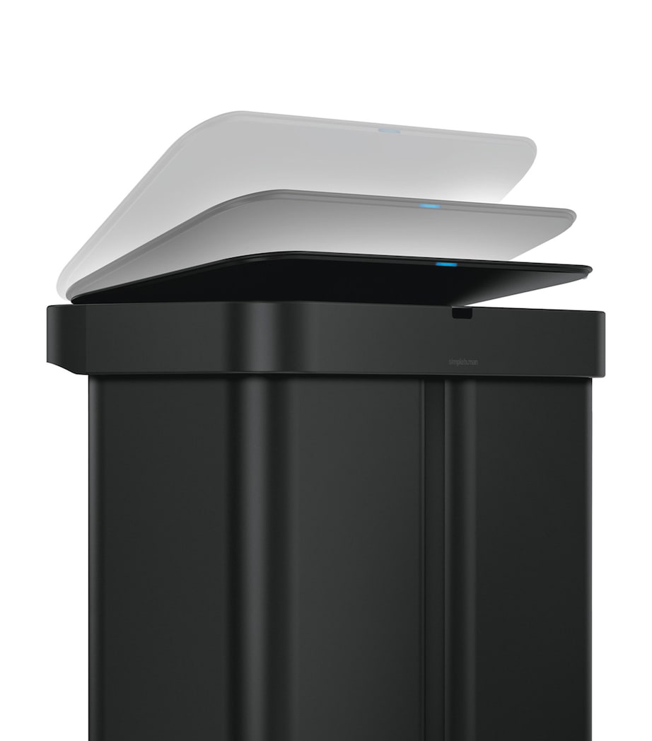Rectangular Dual Compartment Sensor Bin (58L) BLACK Image 4