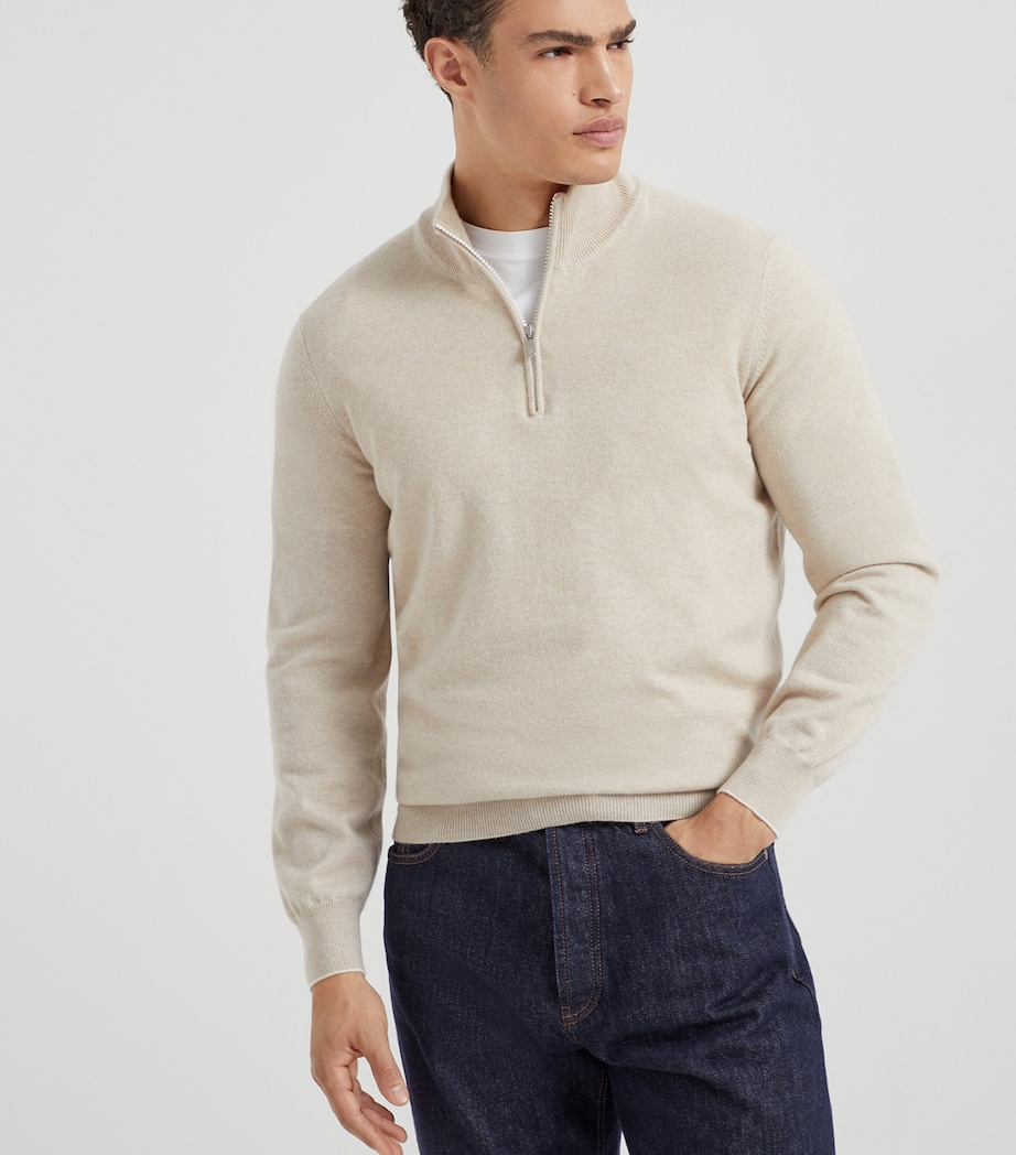 Cashmere Quarter-Zip Sweater CS396 Image 2