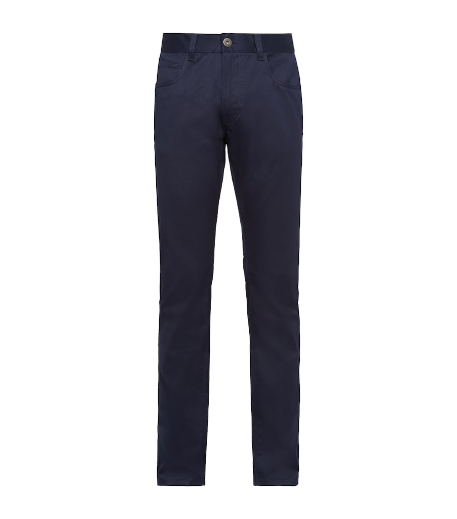 Stretch-Drill Tapered Jeans F0124 Image 1