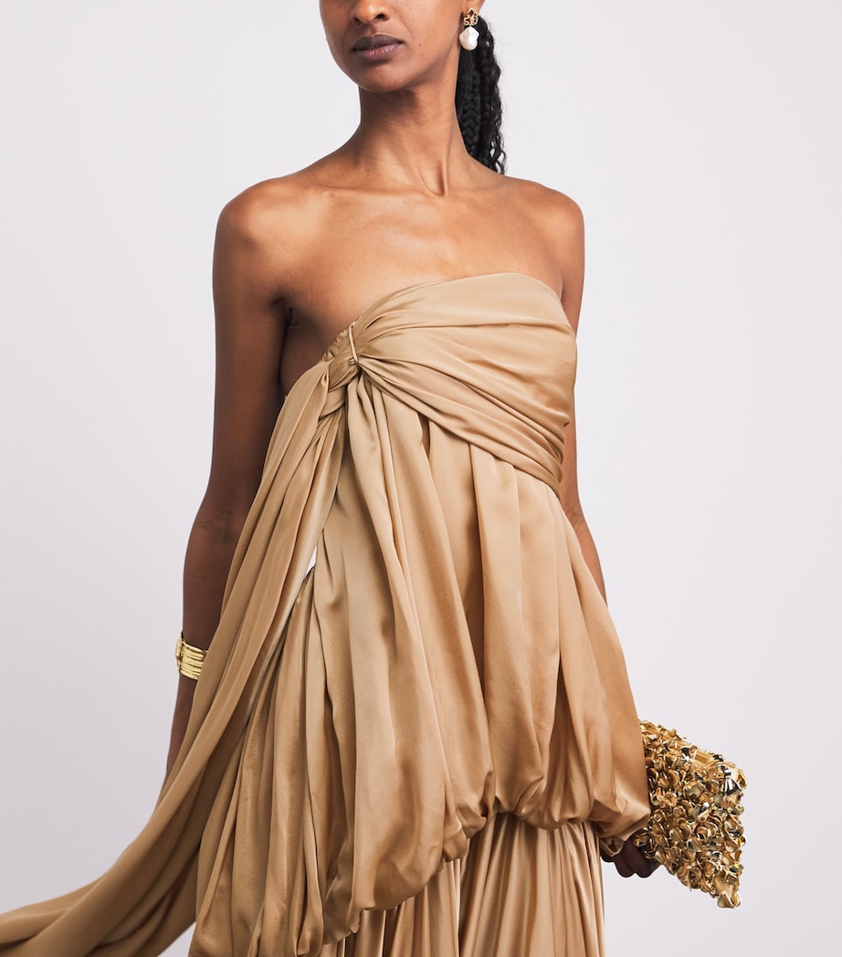 Zimmermann Gold Silk Alchemy Billow Maxi Dress | Harrods KW Zimmermann Gold Silk Alchemy Billow Maxi Dress | Harrods KW