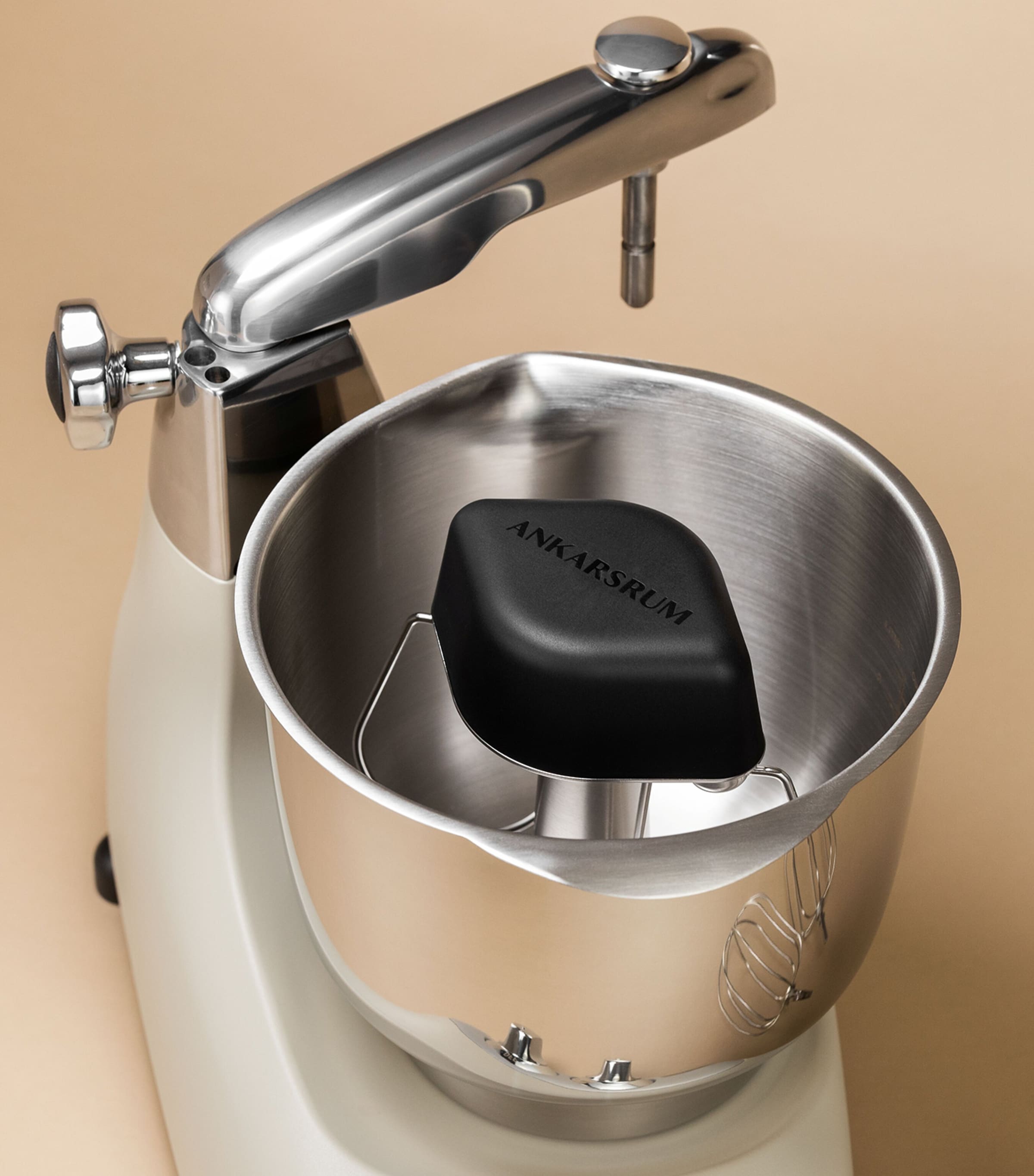 Ankarsrum Stainless Steel Beater and Bowl Set Silver Image 2