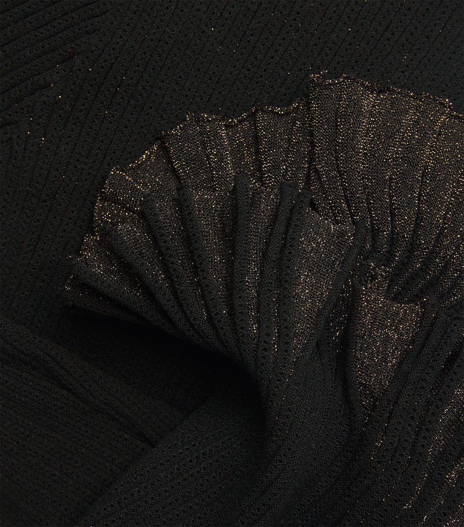 Ruffle-Detail Yulia Top NOIR Image 5