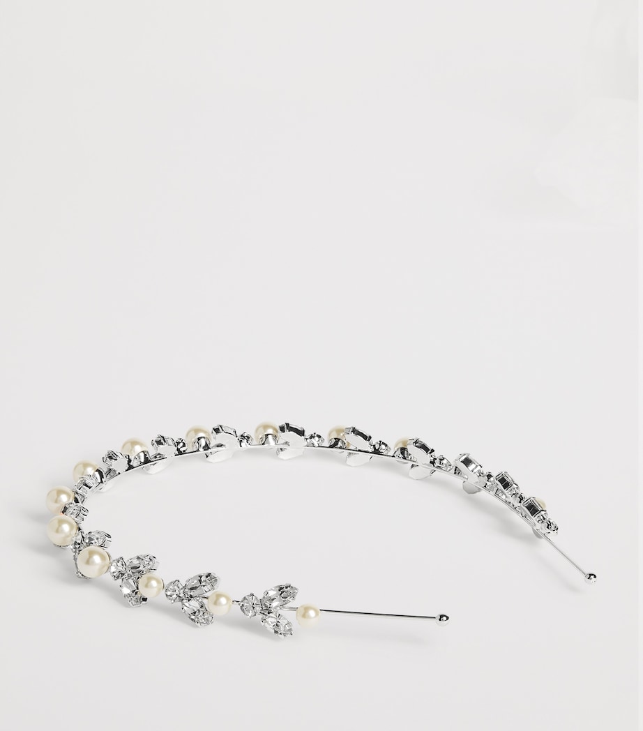 Jennifer Behr Embellished Crystal Pearl Kamila Headband Crystal Pearl Image 4