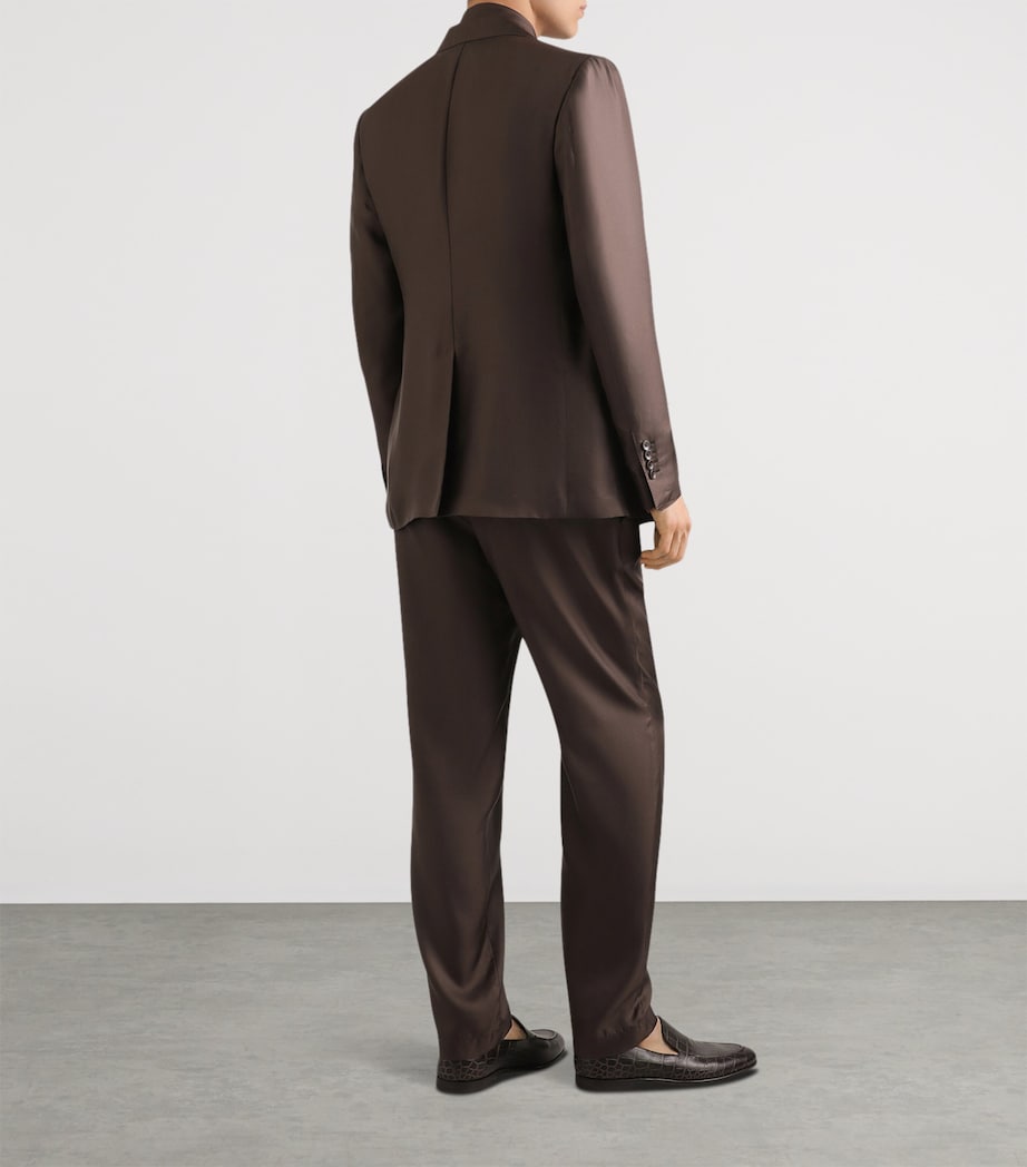 Dolce&Gabbana Mens Silk Shirt Brown Image 3