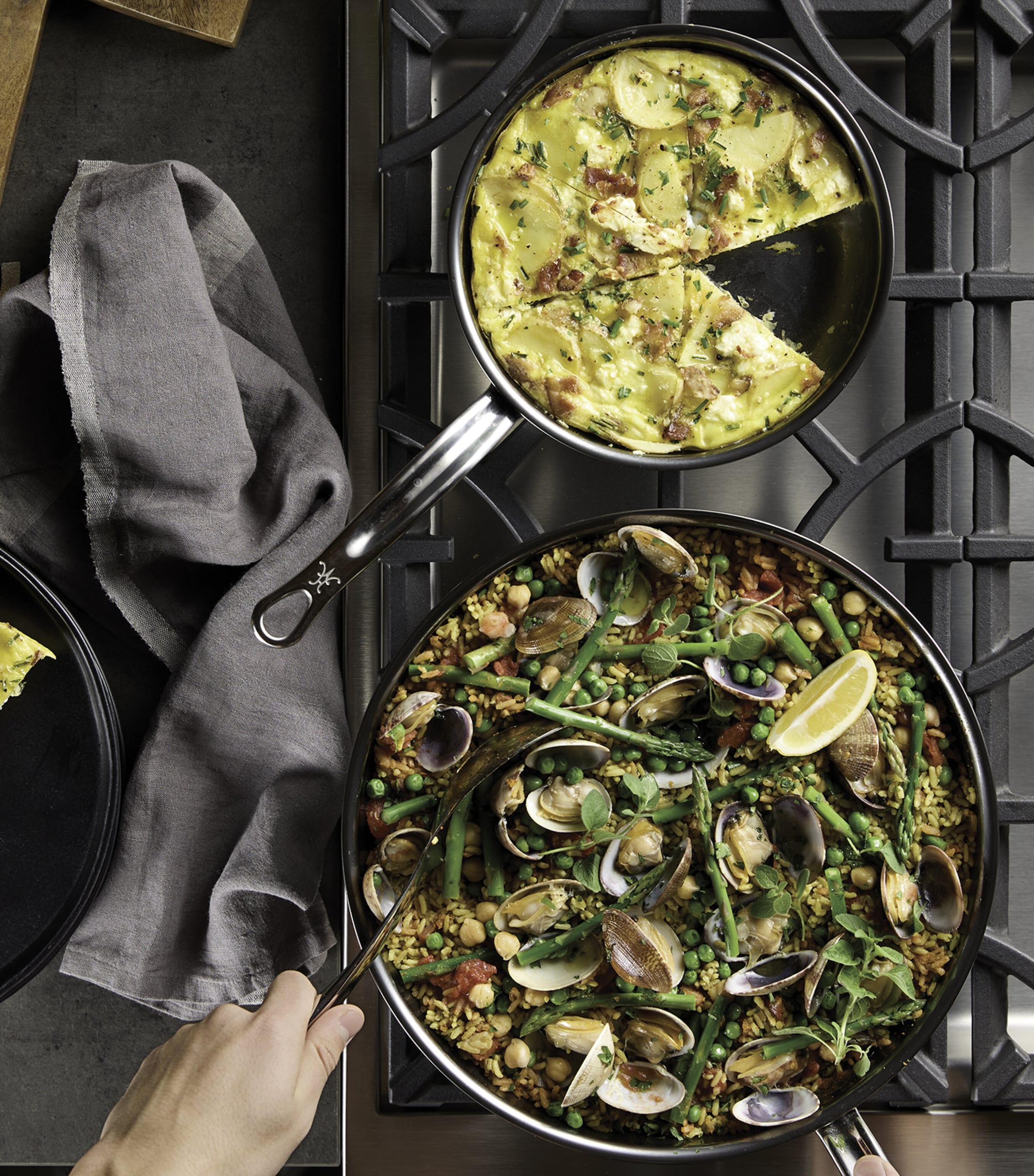 Hestan Set of 2 Nanobond Skillets Stainless Steel Image 6