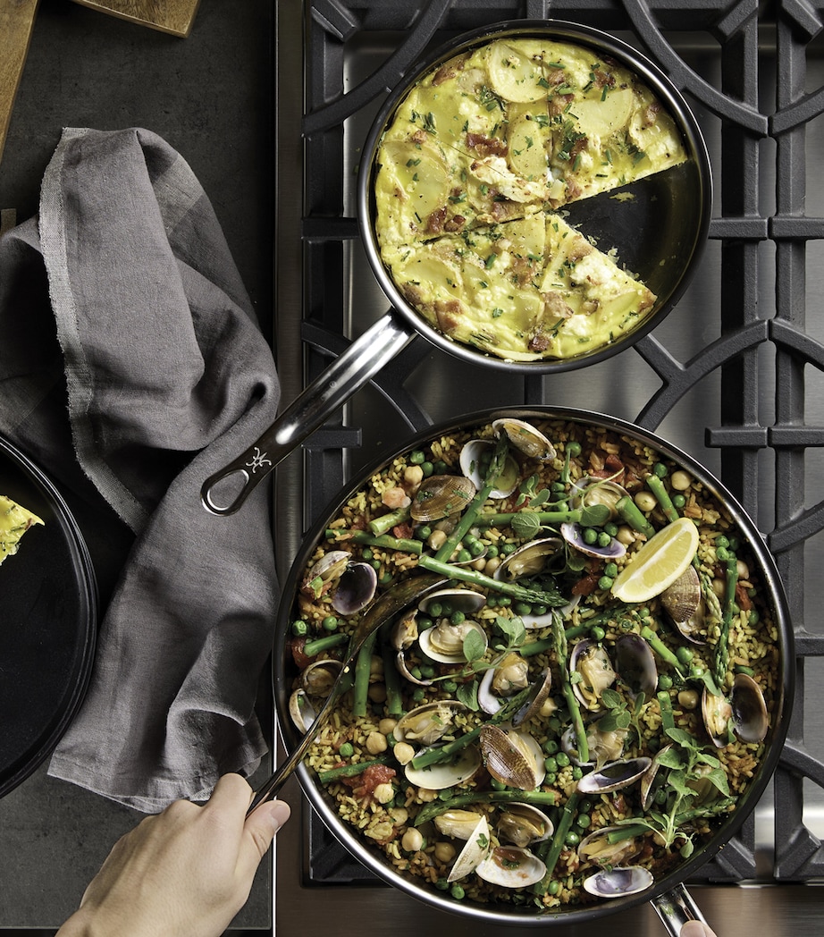 Hestan Set of 2 Nanobond Skillets Stainless Steel Image 6