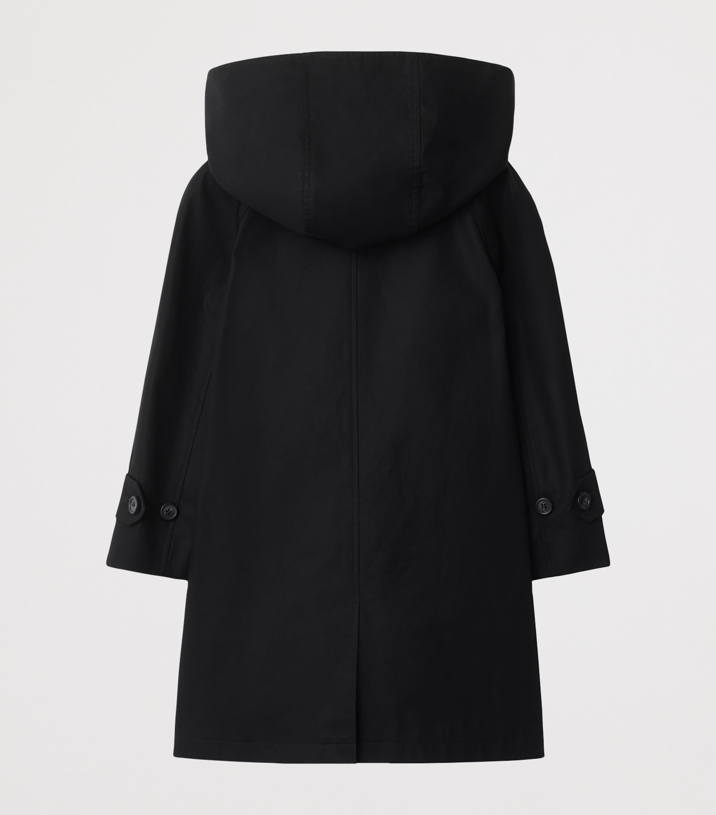 Burberry Kids Black Cotton Adaptable Car Coat (3-12 Years
