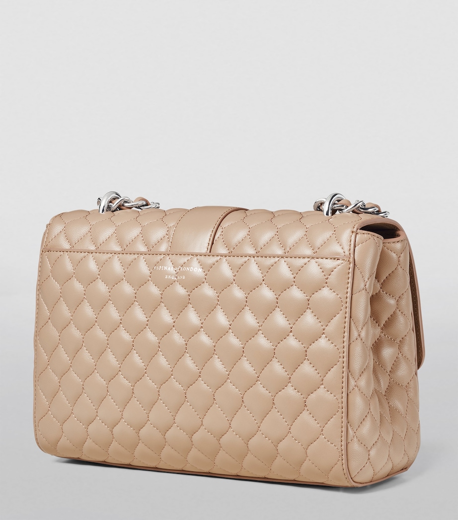 Aspinal Of London Large Lottie Shoulder Bag Taupe Image 2